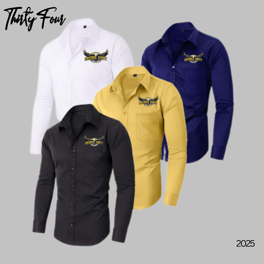 Brenda Scott Academy Embroidered Long Sleeve Button-Up