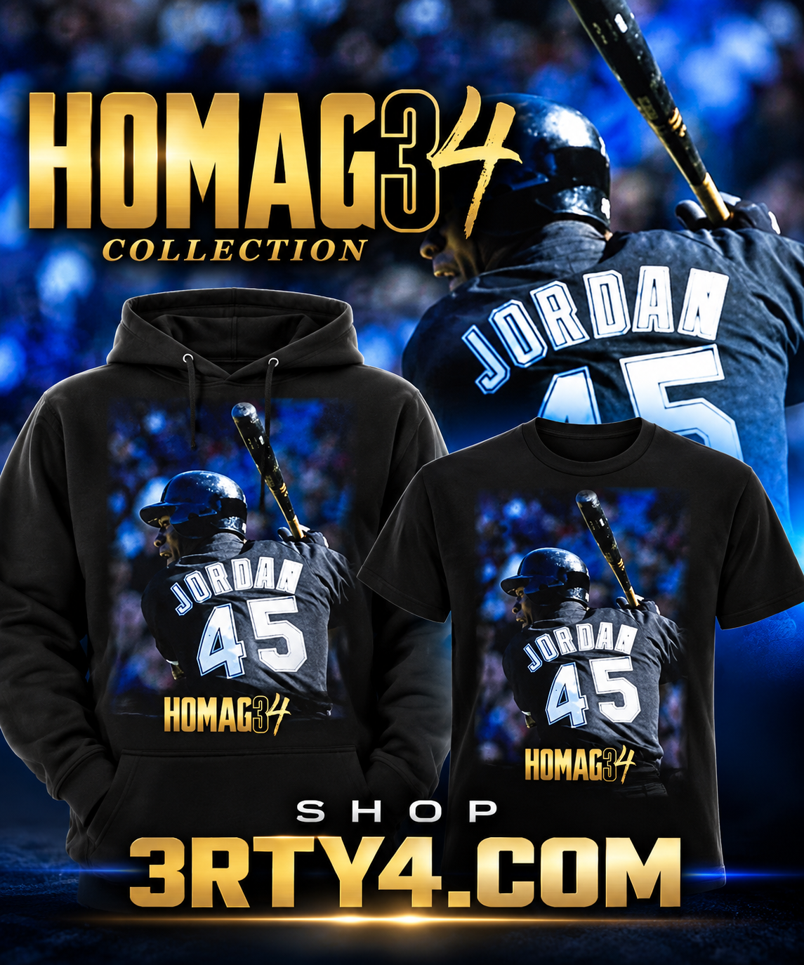 HOMAG34 Jordan 45 Collection Hoodie & T-Shirt
