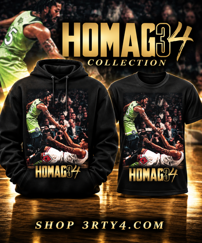 HOMAG34 HELP HIM UP  Basketball Tribute Hoodie & T-Shirt